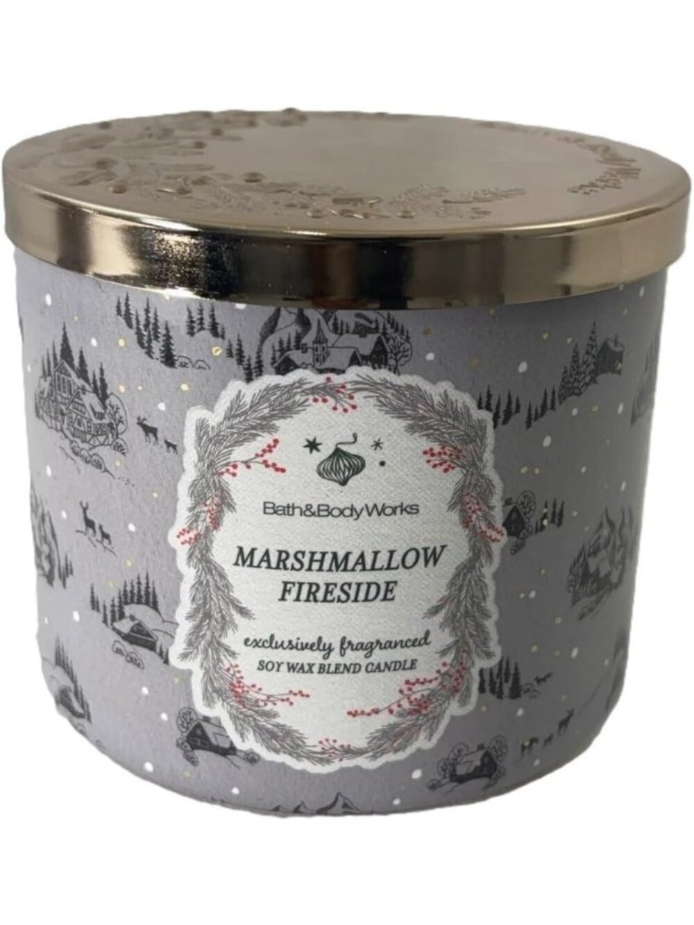 Cozy 3-Wick Candle - Marshmallow Fireside Scented, Long-Lasting, Perfect for